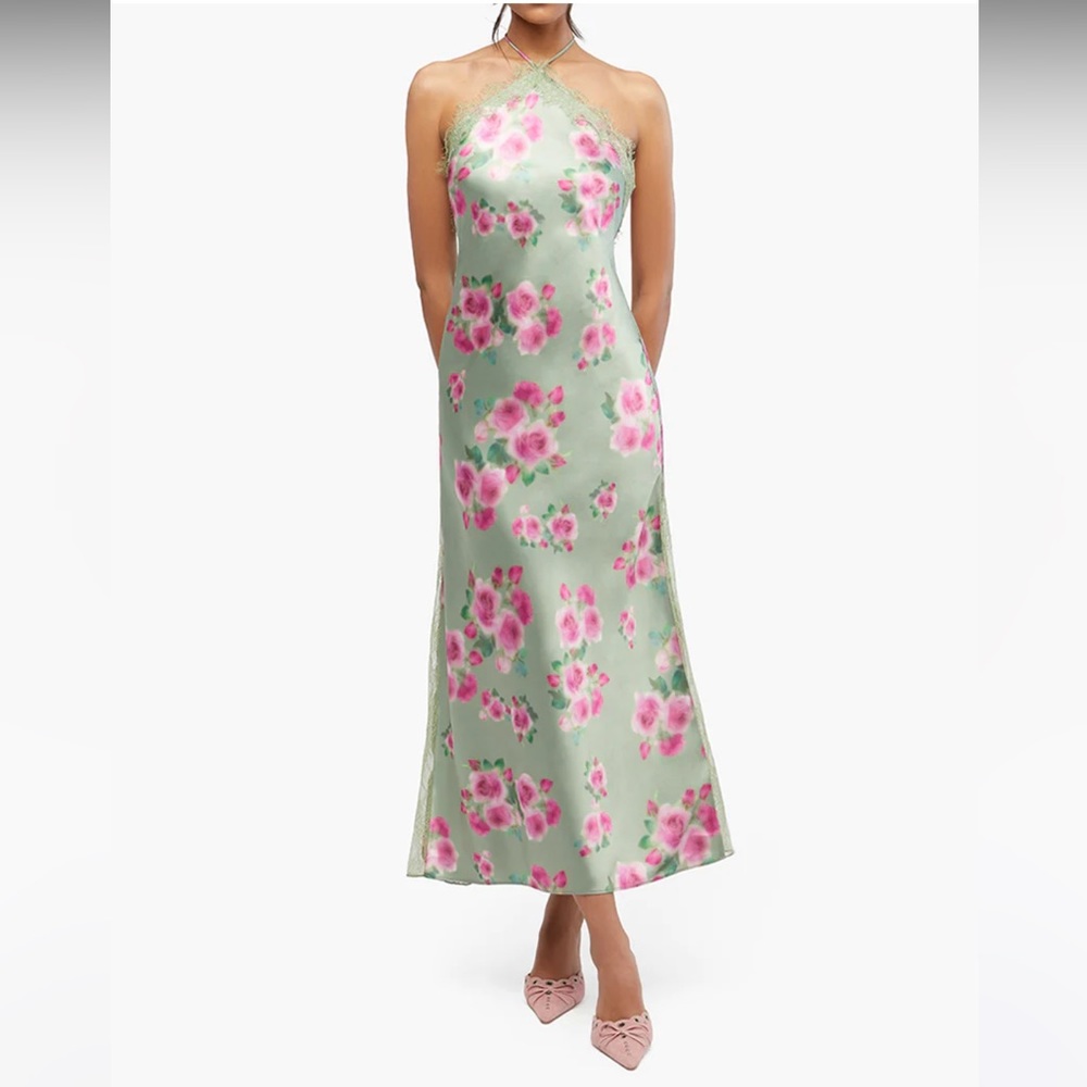 NWT WeWoreWhat Lace Halter Dress